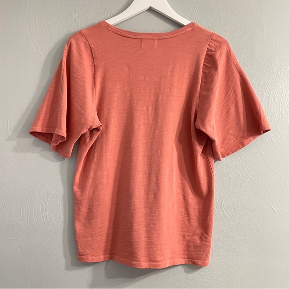 Nation LTD v neck t shirt size Large coral pink - Picture 5 of 8
